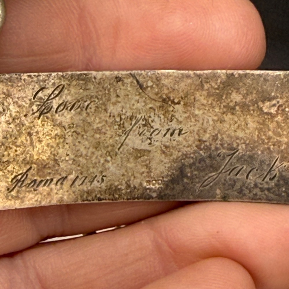 Vintage WWII ID Bracelet Sweetheart Engraved Miriam Love From Jack Roma 1945 - Picture 4 of 9